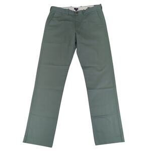 J.Crew Factory Flex Chino‎ Pants Straight Fit Men's W34 L34 H3186 Green Topiary